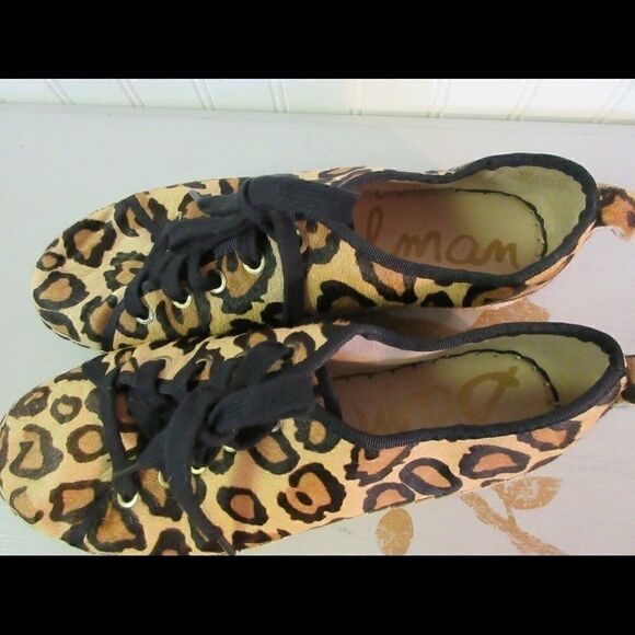 Sam Edelman animal print shoes jute accent sz 8 - Picture 3 of 6